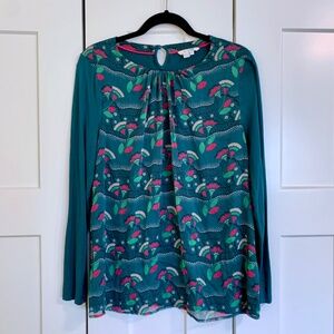Boden Matilda Sheer Layered Long Sleeve Blouse Size US10